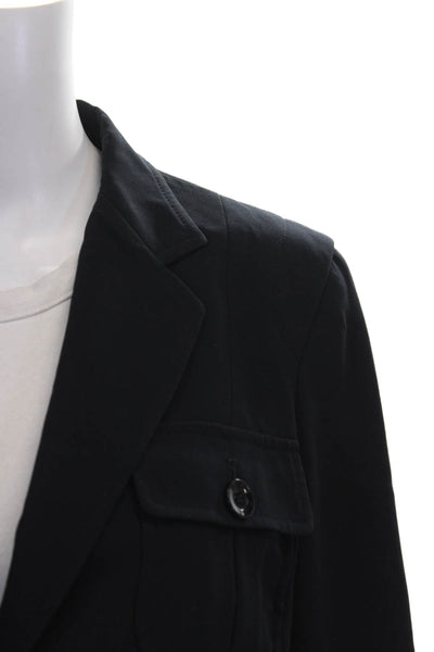 Max Mara Women Black Pant Suit Blazer Long Sleeve Button 73% Triacetate Size 8