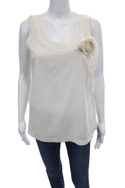 DKNY Women Scoop Neck Silk Blend Sleeveless Tank Size S
