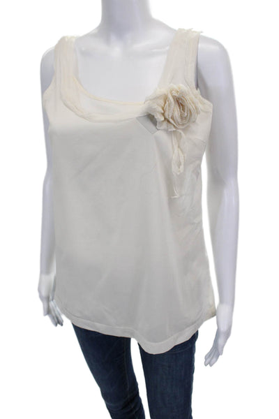 DKNY Women Scoop Neck Silk Blend Sleeveless Tank Size S