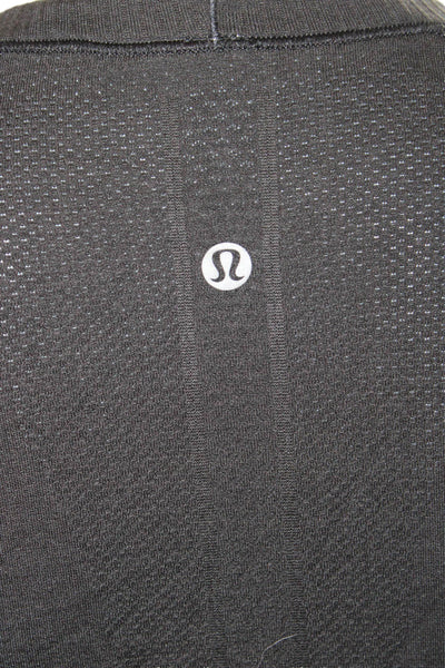 Lululemon Womens Black Pullover T Shirt Short Sleeve Crew Neck Size 8