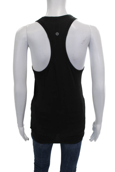 Lululemon Womens Basic Scoop Neck Sleeveless Tank Black Polyester Blend Size 6