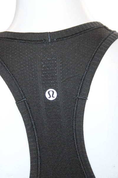 Lululemon Womens Basic Scoop Neck Sleeveless Tank Black Polyester Blend Size 6