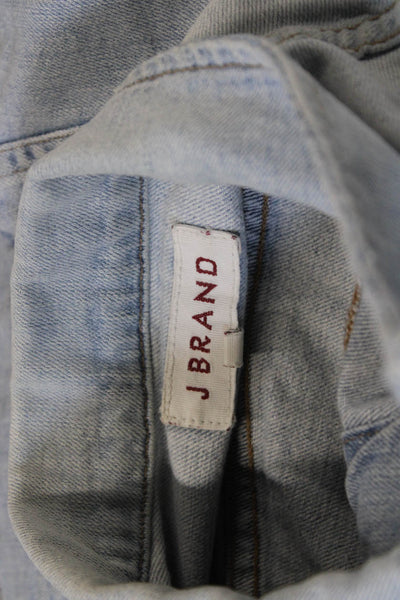 J Brand Womens Basic Denim Jacket Blue Button Long Sleeve Size M