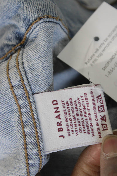 J Brand Womens Basic Denim Jacket Blue Button Long Sleeve Size M