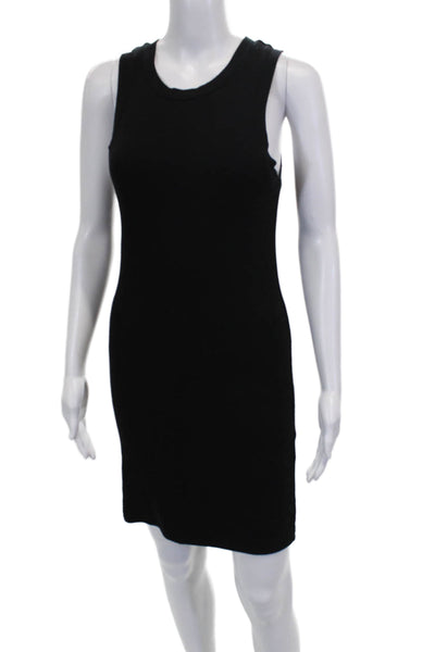 Meshki Womens Black Tank Dress Scoop Neck Knee Length Size L