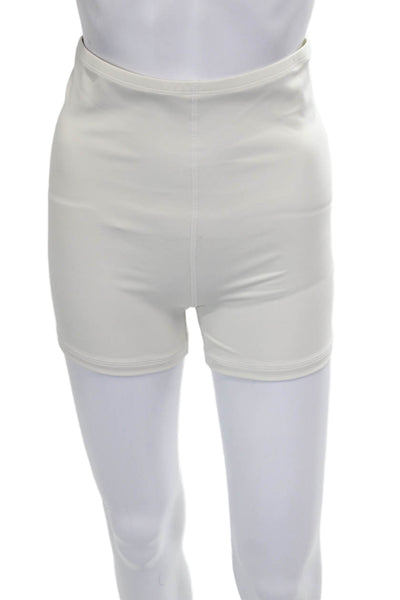 Reformation Womens Athletic Shorts Ivory Pull On Size M