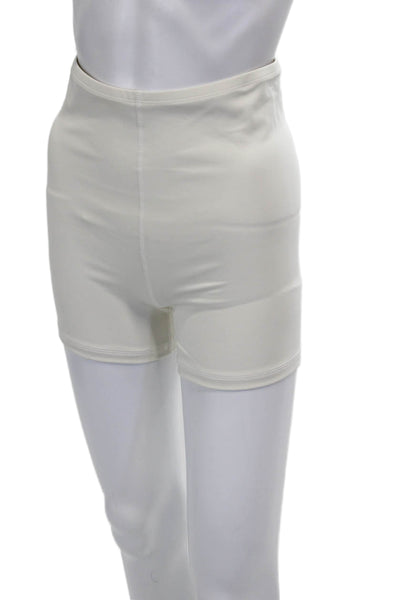 Reformation Womens Athletic Shorts Ivory Pull On Size M
