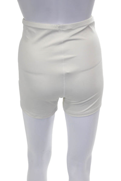 Reformation Womens Athletic Shorts Ivory Pull On Size M
