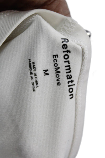 Reformation Womens Athletic Shorts Ivory Pull On Size M