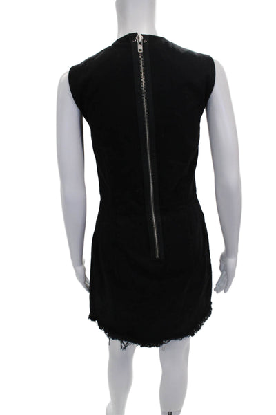 Denim X Alexander Wang Womens Mini Dress Black Cotton Sleeveless Size 8