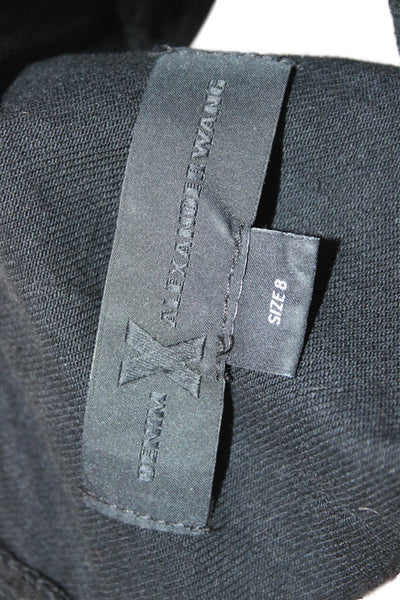 Denim X Alexander Wang Womens Mini Dress Black Cotton Sleeveless Size 8