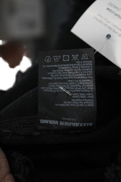 Denim X Alexander Wang Womens Mini Dress Black Cotton Sleeveless Size 8