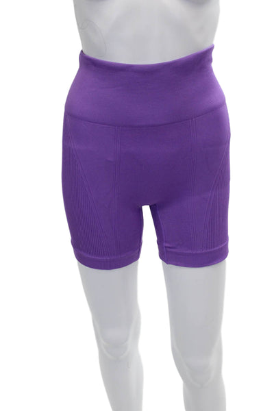 Alala Womens Athletic Purple Polyester Blend Shorts Size S