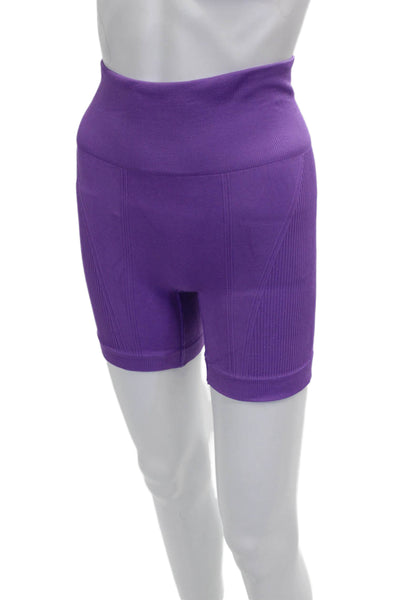 Alala Womens Athletic Purple Polyester Blend Shorts Size S