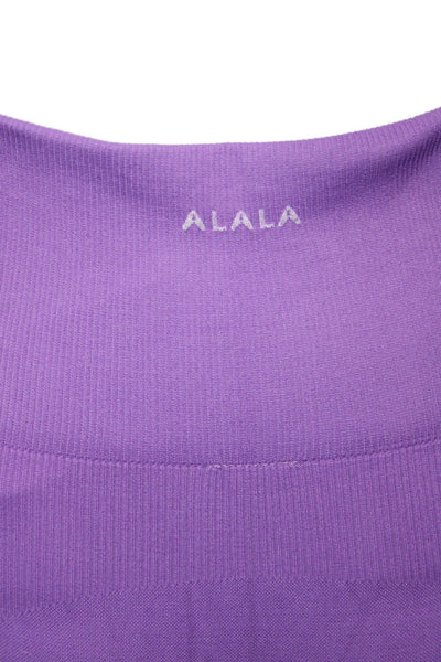 Alala Womens Athletic Purple Polyester Blend Shorts Size S