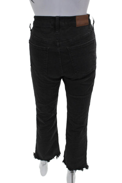 Madewell Womens Cropped Black High Rise Jeans Cotton Blend Size 27
