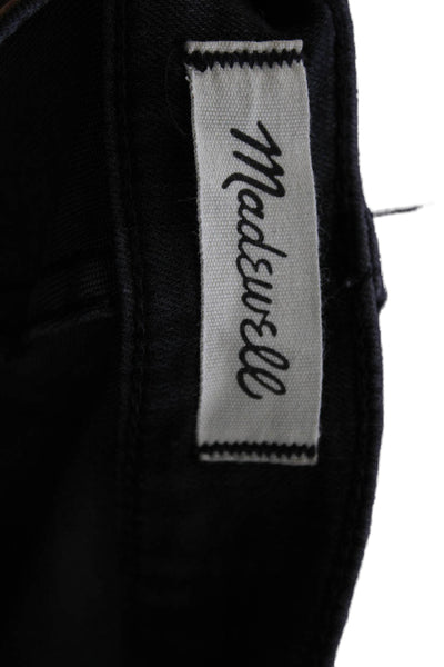 Madewell Womens Cropped Black High Rise Jeans Cotton Blend Size 27