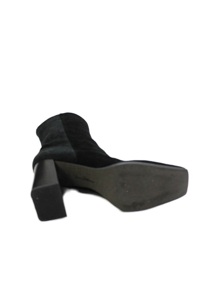 Sam Edelman Womens Suede Zip Up Ivette Ankle Boots Black Size 8.5 Medium