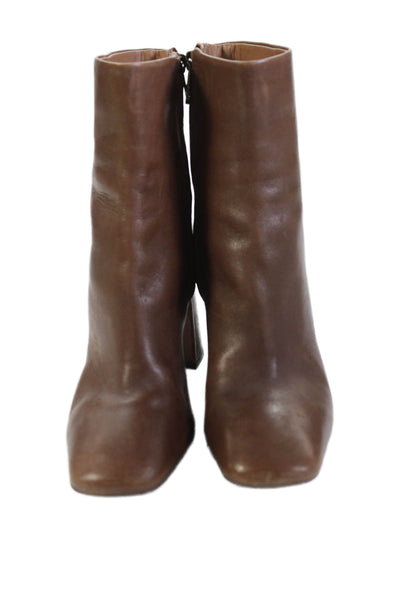 Sam Edelman Womens Leather Zip Up Codie Ankle Boots Brown Size 8.5 Medium