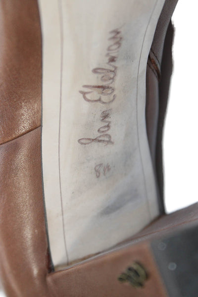 Sam Edelman Womens Leather Zip Up Codie Ankle Boots Brown Size 8.5 Medium