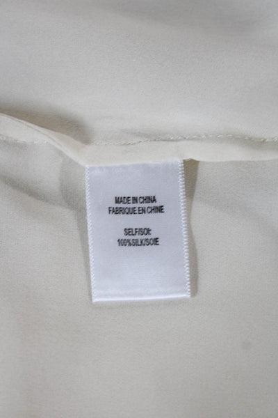 Haute Hippie Womens Silk Cowl Neck Sleeveless Basic Blouse Ivory Size M