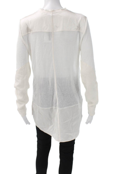 Rag & Bone Womens Tunic White Long Sleeve Viscose Silk Size S