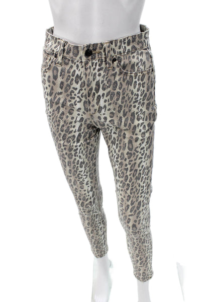 Joes Womens High Rise Skinny Animal Print Jeans Multicolor Size 26