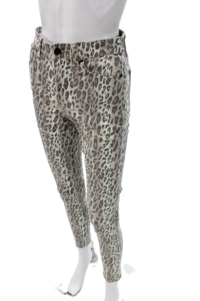 Joes Womens High Rise Skinny Animal Print Jeans Multicolor Size 26