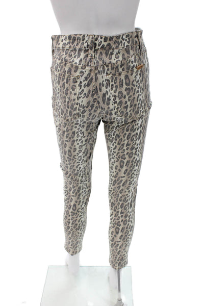 Joes Womens High Rise Skinny Animal Print Jeans Multicolor Size 26