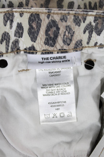 Joes Womens High Rise Skinny Animal Print Jeans Multicolor Size 26