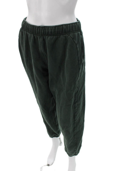 Lululemon Womens Jogger Pants Green Cotton Pull On Inseam 26 Size S