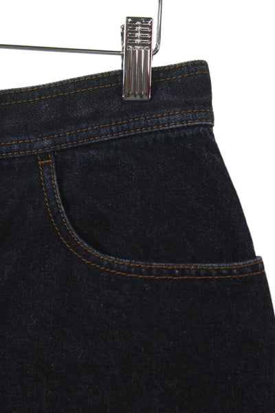 Givenchy Womens Mini Skirt Blue Cotton Button Short Size 42