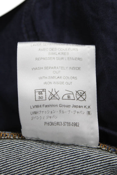 Givenchy Womens Mini Skirt Blue Cotton Button Short Size 42