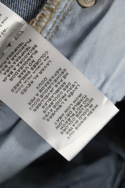 Good American Women Skinny Jeans Blue Mid Rise Cotton Blend Size 27