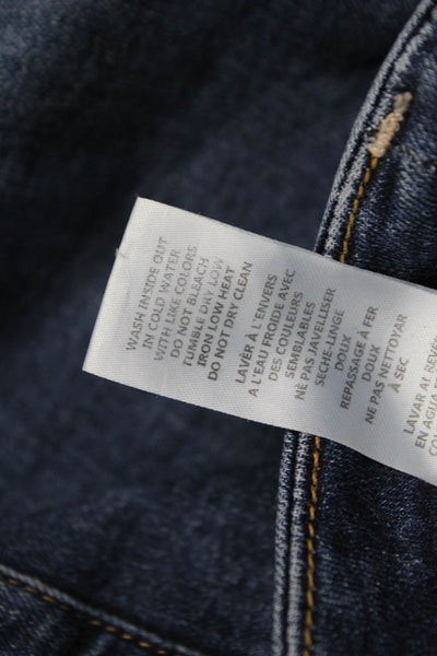 Good American Women Skinny Jeans Blue Mid Rise Cotton Zip 26in Size 27