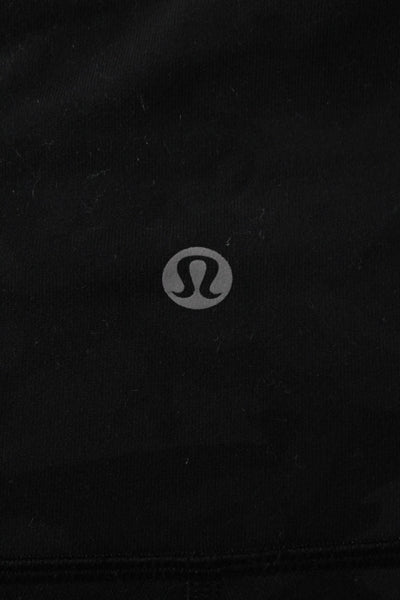 Lululemon Womens Ankle Camo Nylon Leggings Black Pull On Size 6