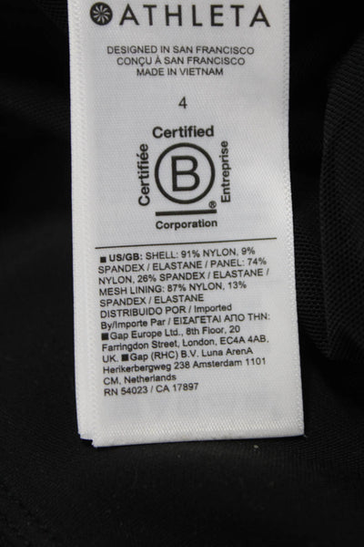 Athleta Womens Black Ankle Leggings Size 4