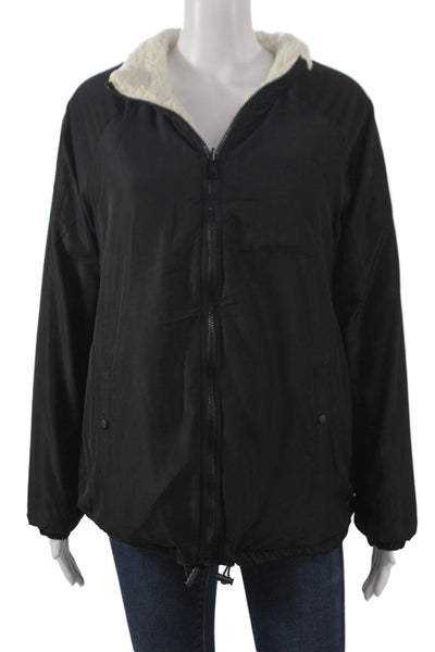 Ingrid & Isabel Women Reversible Black Maternity Basic Jacket Size S