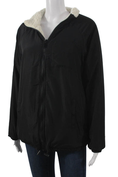 Ingrid & Isabel Women Reversible Black Maternity Basic Jacket Size S