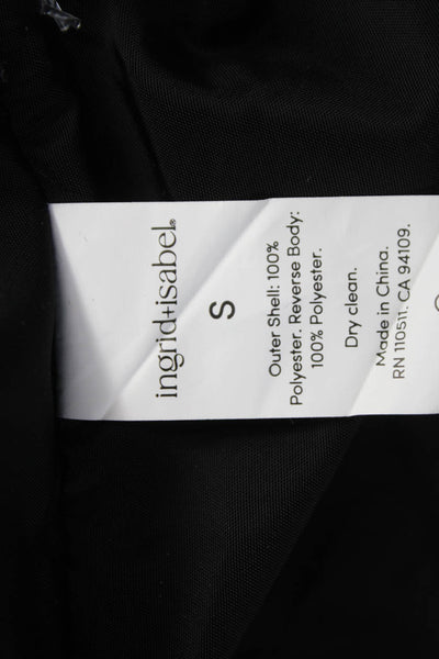 Ingrid & Isabel Women Reversible Black Maternity Basic Jacket Size S