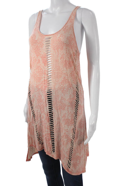 Townsen Womens Tunic Multicolor Animal Print Scoop Neck Sleeveless Size XS