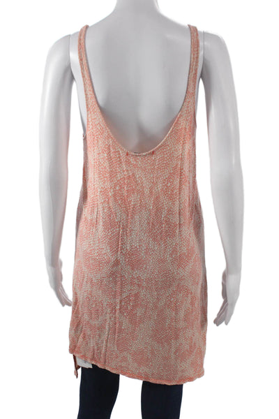 Townsen Womens Tunic Multicolor Animal Print Scoop Neck Sleeveless Size XS