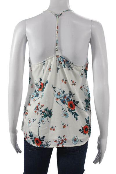 Socialite Womens Camisole Floral V Neck Multicolor Polyester Sleeveless Size S