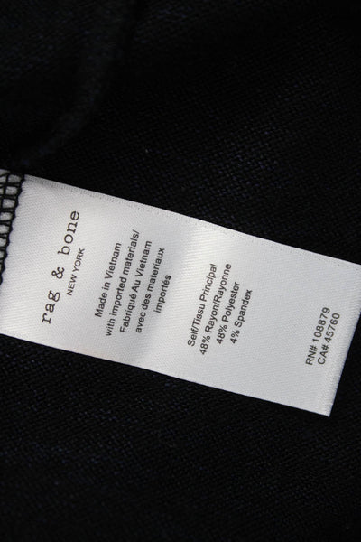Rag & Bone Womens V Neck Long Sleeve Basic T Shirt Blue Size S