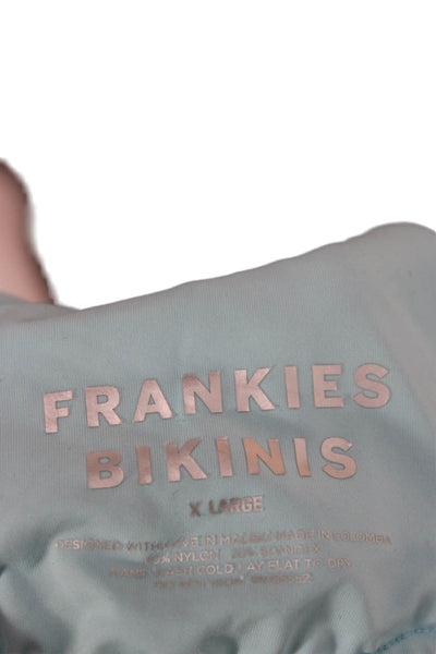 Frankies Bikinis Womens Multicolor Floral Bikini Top Size XL