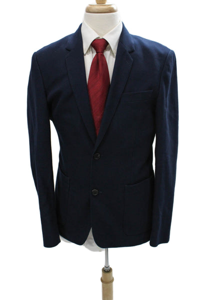 Sandro Mens Blazer Blue Cotton Size 52