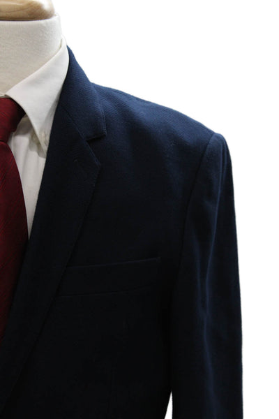Sandro Mens Blazer Blue Cotton Size 52