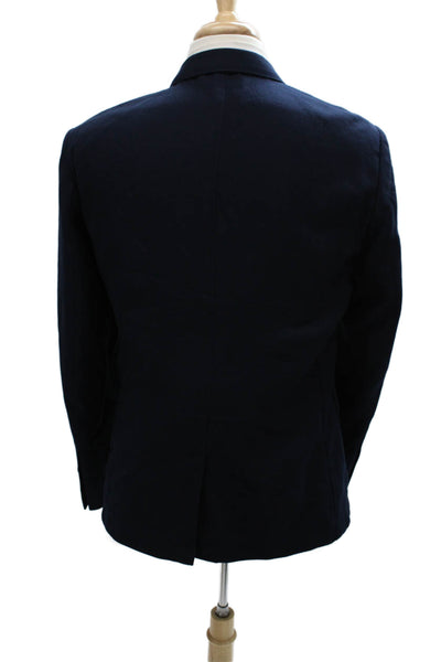 Sandro Mens Blazer Blue Cotton Size 52