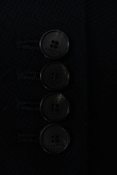 Sandro Mens Blazer Blue Cotton Size 52