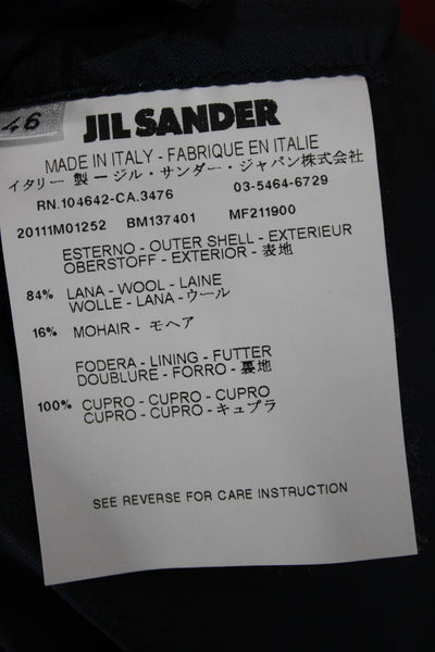 Jil Sander Mens Wool Blue Blazer Size 46